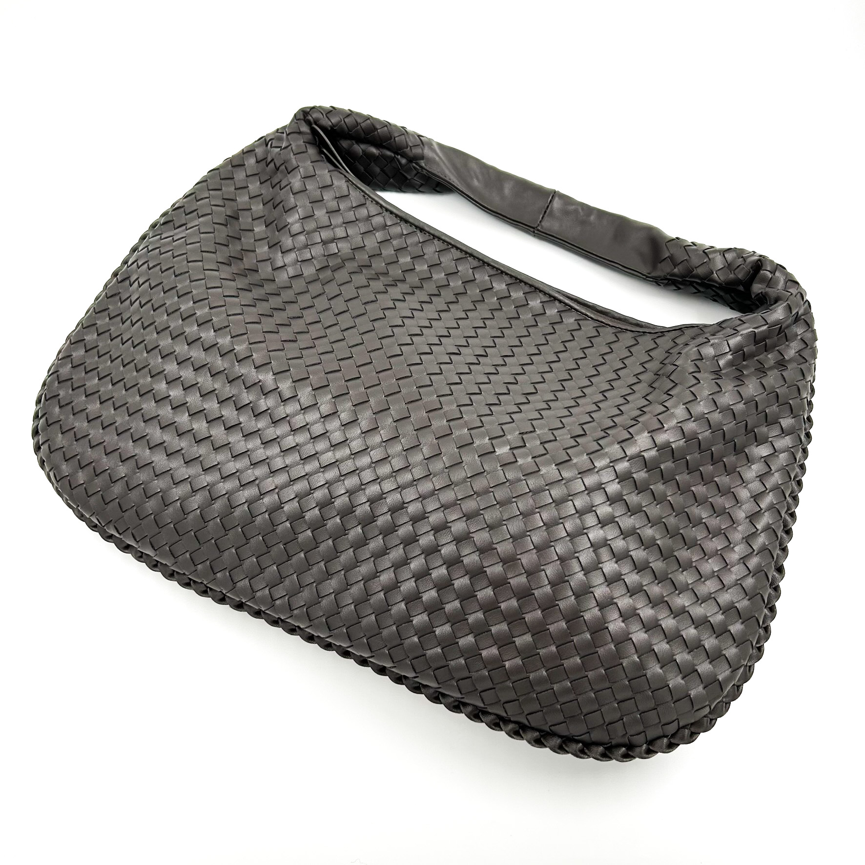 Τσάντα τύπου BOTTEGA VENETA γκρι xlarge μέγεθος